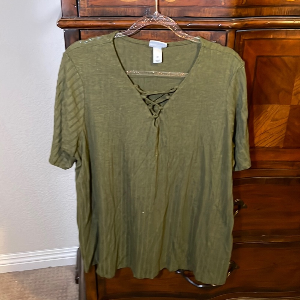 Forest green cute top